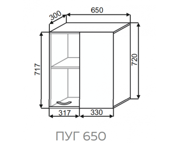 Шкаф Арина ПУГ 650