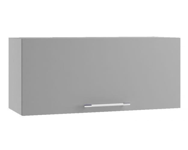 Тренто ПГ 800 шкаф верхний горизонтальный (Белый Эмалит/корпус Серый)