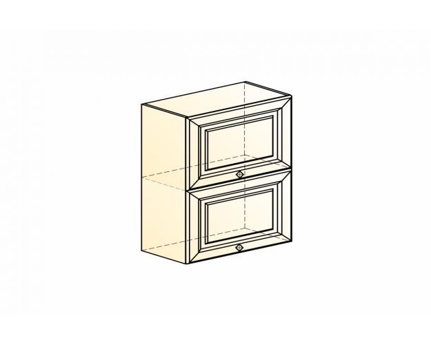 Мишель Шкаф навесной L500 Н720 (2 дв. гл.гориз.) (эмаль) (белый/серый)